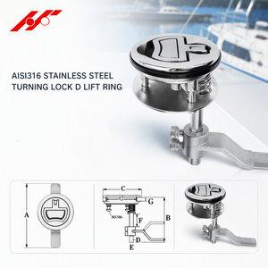 Anneau de levage en D en acier inoxydable AISI316 de marque HF, quincaillerie marine, accessoires pour bateaux - Product Image 1