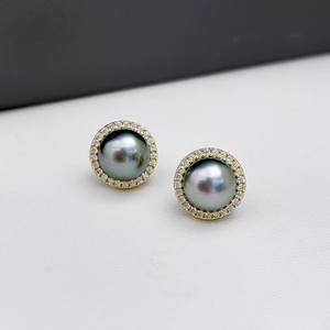 อุปกรณ์ตกแต่งมุก DIY 22363 สำหรับเสื้อโค้ทผู้หญิง ต่างหูเงินแท้ S925 พร้อมลูกปัดกลมขนาด 9-10 มม. แบบถอดได้ ตัวรองรับสีทองและสีเงิน - Product Image 3