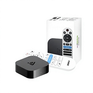 Boîtier décodeur TV réseau <span class=keywords><strong>Android</strong></span> OS 4K haute définition, viral sur TikTok, avec télécommande vocale et lecteur multimédia Wi-Fi intelligent - Product Image 1