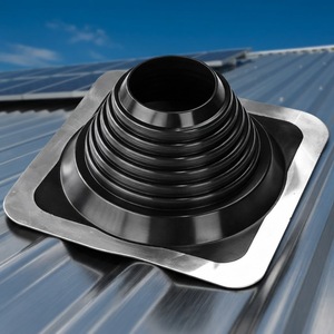 NSPV L07005 Tapajuntas en caoutchouc EPDM et aluminium pour tuyaux de toiture - Noir 3/4" 7 3/4" (95-197mm) Étanchéité électrique - Product Image 5
