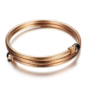 304 Stainless Steel <b>Bracelet</b> 56mm Multi Layer Opening Unisex Jewelry Gift Rose Gold Silver Gold Color <b>Copper</b> Alloy - Product Image 5