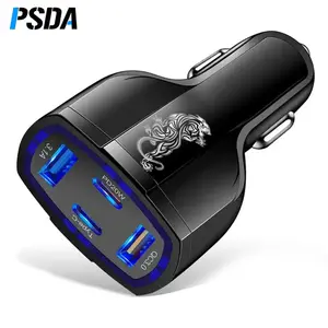 USB C 2USB+2PD Quick Charge 4-in-1 Car Cigarette Lighter 53W PD One Tow Four Mobile Phone Car Charger