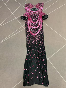 Novance Y5208新ファッションVネックイブニングドレス高级エレガントホットピンクプロムドレスレディーローブデソワレステージパフォーマンス - Product Image 6