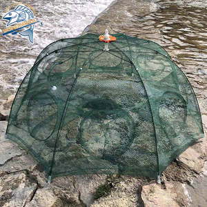 Nasse <span class=keywords><strong>de</strong></span> pêche télescopique automatique pliable portable en nylon à double nœud pour la pêche au smelt - Product Image 3