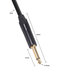 Câble audio professionnel <span class=keywords><strong>TRS</strong></span> <span class=keywords><strong>mono</strong></span> <span class=keywords><strong>jack</strong></span> mâle vers mâle 1,8 m 3 m 5 m 35 mm avec conducteur en cuivre nu pour guitare et microphone - Product Image 6