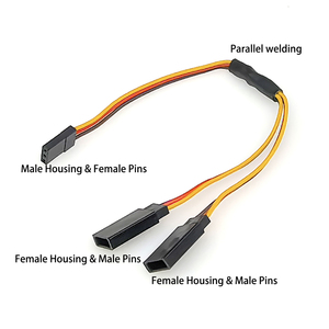 Futaba JR 3Pin Servo Y Splitter Extension Cable 1 Male to 2 Female 22AWG 300mm for RC Drone Car Airplane Receiver Controller ESC - Product Image 2