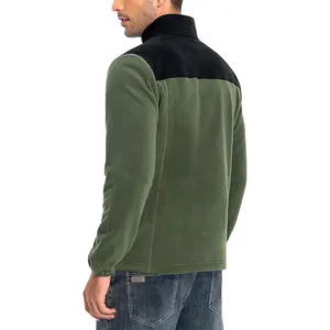 Wholesale Custom Outdoor Fleece Jacket Men Soft Micro Polar Fleece Jacket