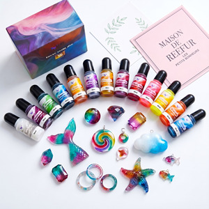 LEQU Happy And Fun - Pigmento Líquido de Resina Epoxi de 15 Colores para Manualidades, Joyería, Suministros de Arte - Product Image 1
