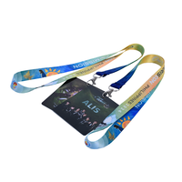 Lanières d'identification personnalisées en polyester par sublimation avec logo imprimé décalé, accessoires personnalisés comprenant un crochet