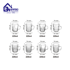 Taza de Vidrio Blanco de 8oz para Té y Café, Éxito de Ventas en el Mercado de Inglaterra y Polonia, Taza de Vidrio para Beber en Casa, Venta al por Mayor para Supermercados - Product Image 2