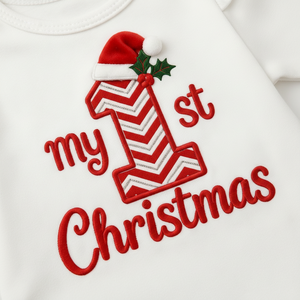 Vestito Natalizio per Neonata 0-18 <span class=keywords><strong>Mesi</strong></span>, Set <span class=keywords><strong>4</strong></span> Pezzi: Body a Maniche Lunghe, Pantaloncini con Volant, Fascia con Fiocco, Calzini - Regalo per le Feste - Product Image 4