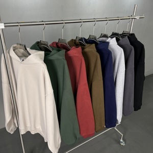 Heavyweight 400 Grams 100%cotton Custom Logo French Terry Casual Oversise Hoodie for Men Manufacture - Product Image 3