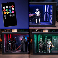 Vitrine d'exposition en acrylique RGB LED anti-poussière haute transparence pour figurines de collection et jouets – Offre Spéciale