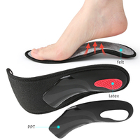 Nouvelles semelles intérieures en feutre et latex avec soutien de la voûte plantaire, coussin PPT, alignement médial et latéral, pour voûte plantaire basse, confort sportif et course à pied, inserts et coussinets pour chaussures