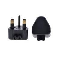 UK Type G à C8 convertisseur de prise d'alimentation BS carré 3 broches adaptateur mâle à femelle pour ordinateur portable de marque prises et prises