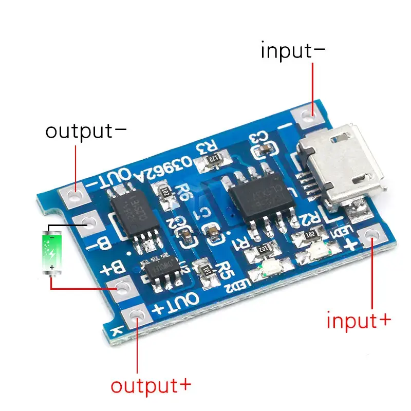 Akıllı elektronik 5V mikro USB 1A 18650 lityum pil şarj kurulu Arduino Diy kiti için koruma ile şarj modülü