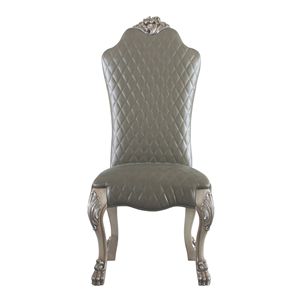 DB Modern Design Side <b>Chairs</b> Set of 2 Grey and Vintage Bone <b>White</b> for <b>Dining</b> - Product Image 2