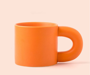 New Minimalist Design Solid Color <b>Ceramic</b> <b>Mug</b> Customizable LOGO Household Water Cup Coffee Cup <b>Ceramic</b> Fat Cup - Product Image 5