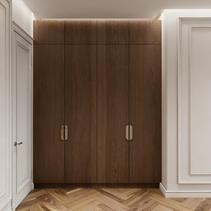 Armoire BALOM sur mesure, moderne et luxueuse en noyer noir, meubles de chambre à coucher en bois massif avec grain unique, meilleur prix, garde-robe - Product Image 2