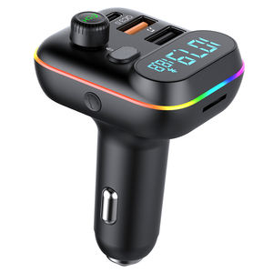 HG-transmisor de FM para coche, dispositivo con Bluetooth 2023, PD20W, Cargador USB Dual tipo <span class=keywords><strong>C</strong></span> QC3.0, luz de ambiente de 7 colores, 5,0 - Product Image 5