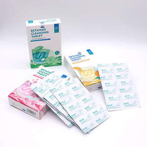 Tabletas de limpieza para retenedores Jacquard, limpiador de dentaduras postizas efervescente de 10 piezas para ortodoncia invisible, cuidado bucal - Product Image 2