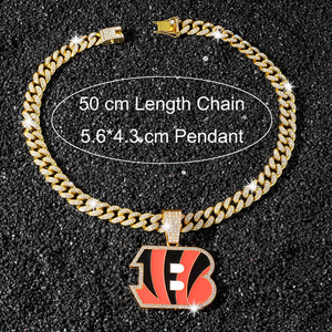 Nouveaux colliers pendentifs en alliage plaqué or et argent, style hip-hop luxe léger, à rayures rouges et noires, bijoux de mode en gros - Product Image 5