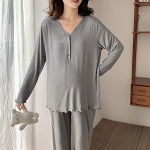 <span class=keywords><strong>Pijamas</strong></span> de Algodón al por Mayor/OEM para Mujeres Embarazadas, Período de <span class=keywords><strong>Lactancia</strong></span>, Parto, Ropa de Maternidad para Primavera <span class=keywords><strong>y</strong></span> Verano - Product Image 2