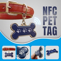 Etiqueta de Identificación Inteligente NFC Personalizada Premium para Mascotas, Perros y Gatos, Código QR RFID Antipérdida, Collar de Seguimiento, Metal, Silicona, Epoxi