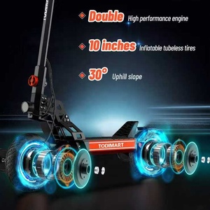 สกู๊ตเตอร์ไฟฟ้า S13 รุ่นใหม่ 800W*2 มอเตอร์ไร้แปรงถ่านคู่ แบตเตอรี่ลิเธียม 48V 20.8AH กันน้ำ ระบบกันสะเทือนเต็มรูปแบบ S13 Kick S - Product Image 6