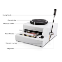 Machine à embosser les cartes en PVC pour la fabrication de cartes plastiques à caractères 72D