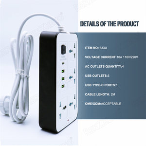 Đảm bảo chất lượng độc đáo PP chuyển đổi Power Strip thuận tiện chuyên nghiệp mở rộng ổ cắm - Product Image 2