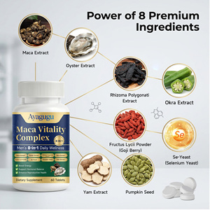 Men's <b>8</b> in 1 Daily Wellness Private Label Maca Root Supplements Men Herbal Supplements Maca Root <b>Tablets</b> for Energy and Stamina - Product Image 2