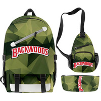 Sac à dos 3-en-1 personnalisé pour homme, grande capacité, imperméable, imprimé en 3D par sublimation, motif Backwoods Cookie RAW, vente en gros