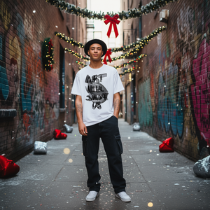 T-Shirt Oversize Unisex con Stampa Grafica 'Art Will Save Us', Streetwear Y2k, Regalo di Natale per Bambini, Stampa Digitale - Product Image 2