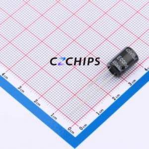 Condensador Electrolítico de Aluminio de Orificio Pasante KM100M400F120B000, Orificio Pasante, D8xL12mm 10uF 20% 400V 80mA-120Hz - Product Image 1