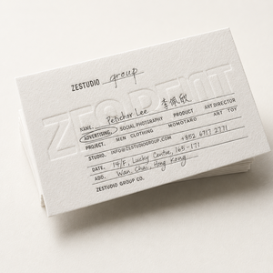 Tarjeta de Visita Personalizada con Estampado en Caliente, Relieve, UV Localizado, Esquinas Redondeadas, Papel de Algodón, Laminación en Blanco Calizo, Tarjeta de Visita - Product Image 4