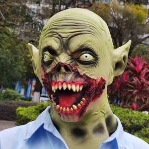 Maschera da Vampiro Halloween Spaventosa Dracula Mostro Design Tradizionale Integrale Stampa Serigrafica Monocolore Casco per Feste <span class=keywords><strong>Horror</strong></span> - Product Image 4