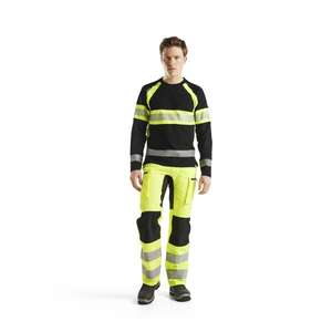 BLAKLADER - 158518113399D120 Hi-Vis <b>trousers</b> with <b>stretch</b> Yellow/<b>Black</b> - EAN 7330509703137 HI-VIS WORKWEAR - Product Image 3
