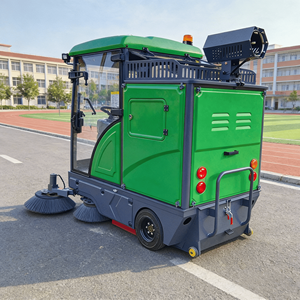 Balayeuse de voirie industrielle électrique autoportée haute pression avec brosse, aspirateur et moteur, batterie incluse, état neuf - Product Image 3