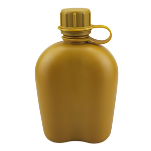 Échantillon gratuit Authentique cantine en acier inoxydable fabriquée en usine pour le camping et la randonnée avec une tasse et une ceinture verte en nylon - Product Image 2