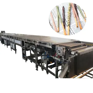 Automatic Pocky Chocolate Biscuit Sticks Machine 900 Chocolate Dipped Sticks/ Finger Biscuits Chocolate Covered Sticks Machine