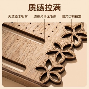 Wooden Earring Holder Natural Wood Color Thickness 2.5mm Creative Jewelry Display Rack <b>Storage</b> Pegboard - Product Image 3