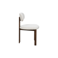 Chaise de salle à manger rembourrée moderne, structure en métal brun foncé, tissu doux crème, chaise d'appoint pour la salle à manger à domicile, restaurant, hôtel