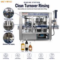 1000BPH 500ML glazen fles alcoholvulfles- en aluminiumafsluitmachine, geschikt voor wijn-, champagne- en waterafvullijnen