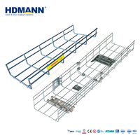 Bandeja de Cables de Malla de Alambre de Acero Galvanizado en Caliente (HDG) Personalizada de Fábrica HDMANN para Gestión de Cables de Red en Centros de Datos