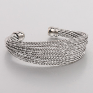 Pulsera Abrible de Acero Inoxidable con Alambre Trenzado Estilo Europeo Americano, 20MM, Oro Rosa, Joyería Unisex - Product Image 3