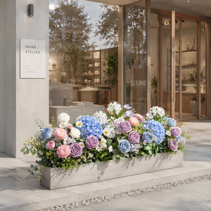 Bouquet de roses artificielles Greenway en EVA, boîte à fleurs décorative pour présentation en centre commercial - Product Image 3
