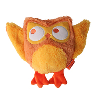 Jouet pour chien réaliste en fausse fourrure shaggy, écologique et durable, hibou en peluche couineur interactif pour chiot, pour le jeu de rapport et la santé dentaire, vente en gros usine
