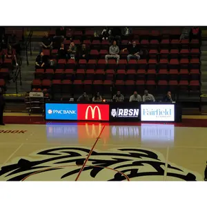 Panel Hd fundido a presión para baloncesto, cartel de corte, sistema de publicidad de perímetro deportivo barato, pantalla Led P10 para estadio interior