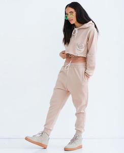 <b>Women's</b> Sports Jogging Hooded Sweatshirt and <b>Trousers</b> Two-Piece Maternity Tracksuit Set - Product Image 2